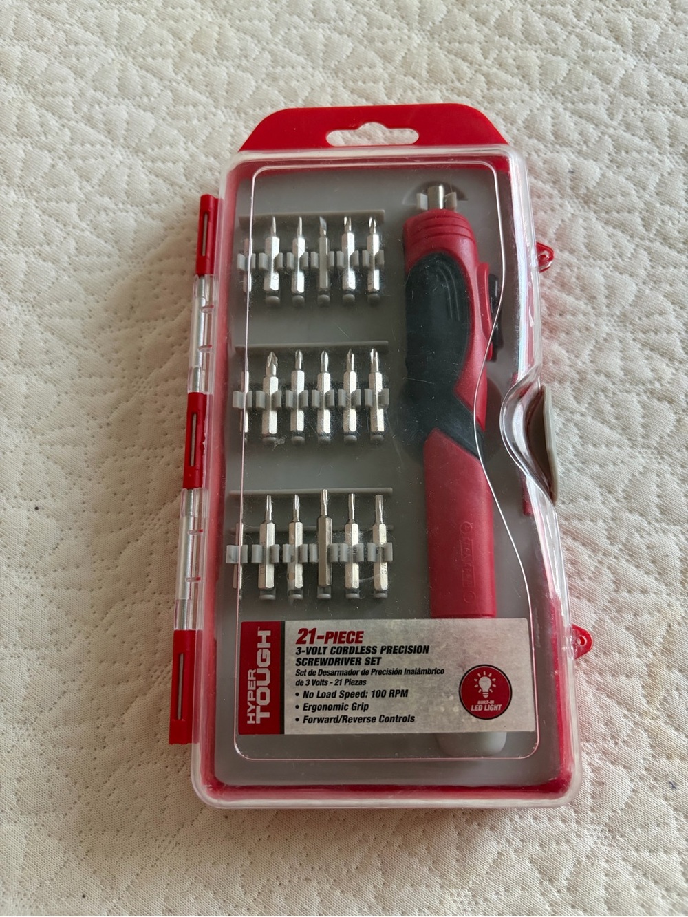 Hyper Tough 21-piece, 3-volt cordless precision screwdriver set (2015) LED